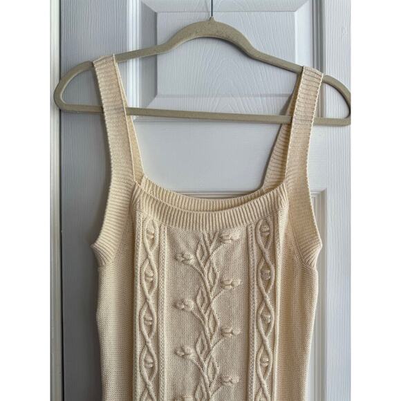 Reformation Women’s Cento Cotton Sweater Cream Knit Dress size Medium - Picture 3 of 7
